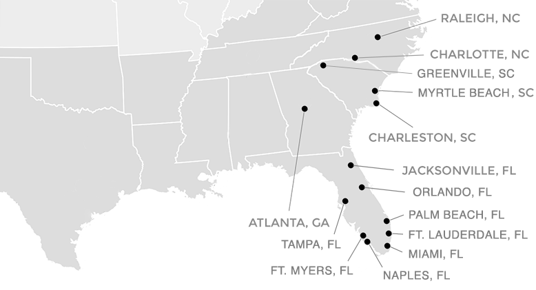 The Loving Companies Locations Map